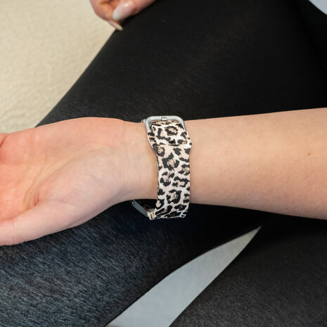 Bandz Bandz Samsung Galaxy Watch 7 - 44mm siliconen band 'Leopard'