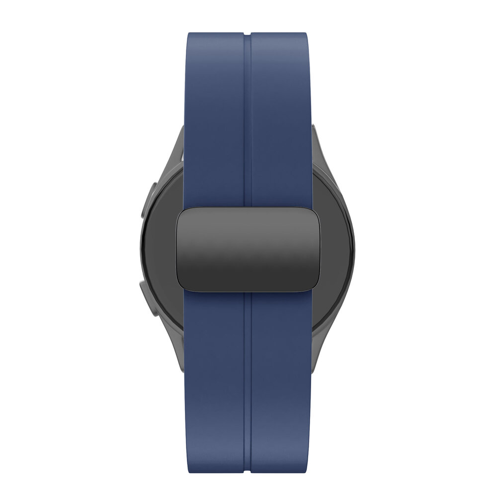 Bandz Bandz Samsung Galaxy Watch 7 - 44mm siliconen band met D-Buckle (donkerblauw)