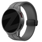 Bandz Bandz Samsung Galaxy Watch 7 - 44mm siliconen band met D-Buckle (donkergrijs)