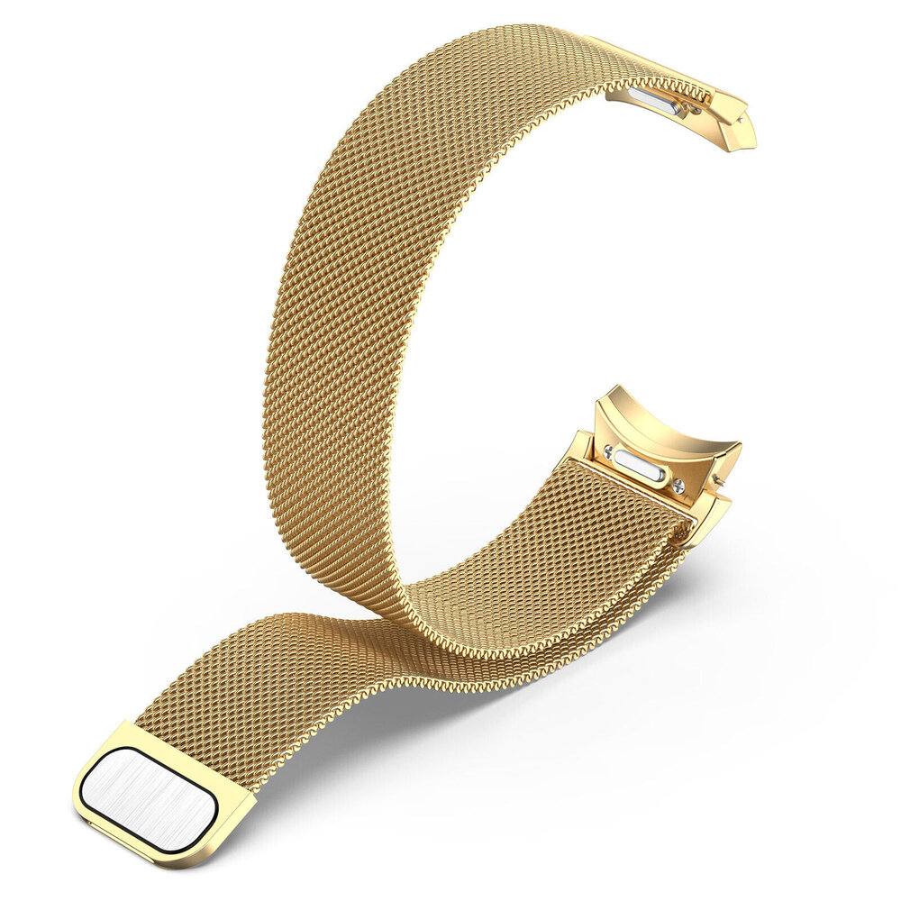 Strap-it® Strap-it Samsung Galaxy Watch 7 44mm 'One push' Milanese band (goud)