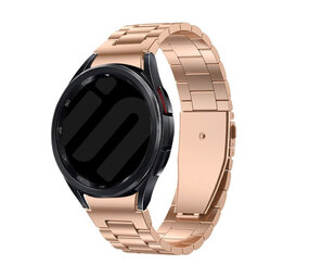 Strap-it® Samsung Galaxy Watch 7 44mm 'One push' stalen band (roseÌ goud) Strap-it® Samsung Galaxy Watch 7 44mm 'One push' stalen band (roseÌ goud)