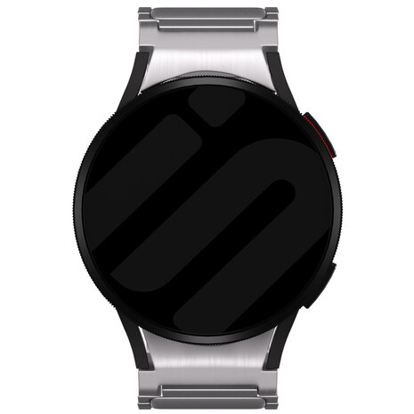 Strap-it® Strap-it Samsung Galaxy Watch 7 44mm 'One push' luxe titanium band (zilver)