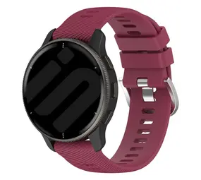 Strap-it® Coros Apex 42mm siliconen bandje (wijnrood)