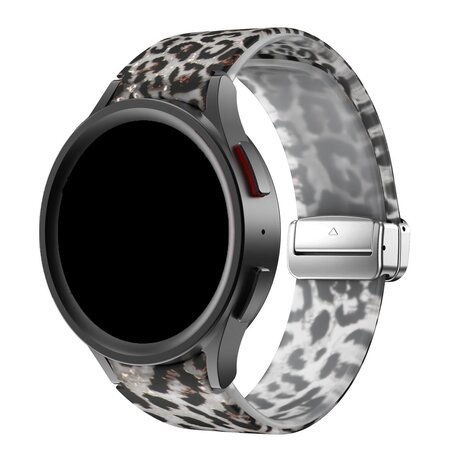 Strap-it® Strap-it Clear Leopard Samsung Galaxy Watch FE magnetisch bandje