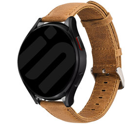 Strap-it® Samsung Galaxy Watch FE leren bandje (bruin)