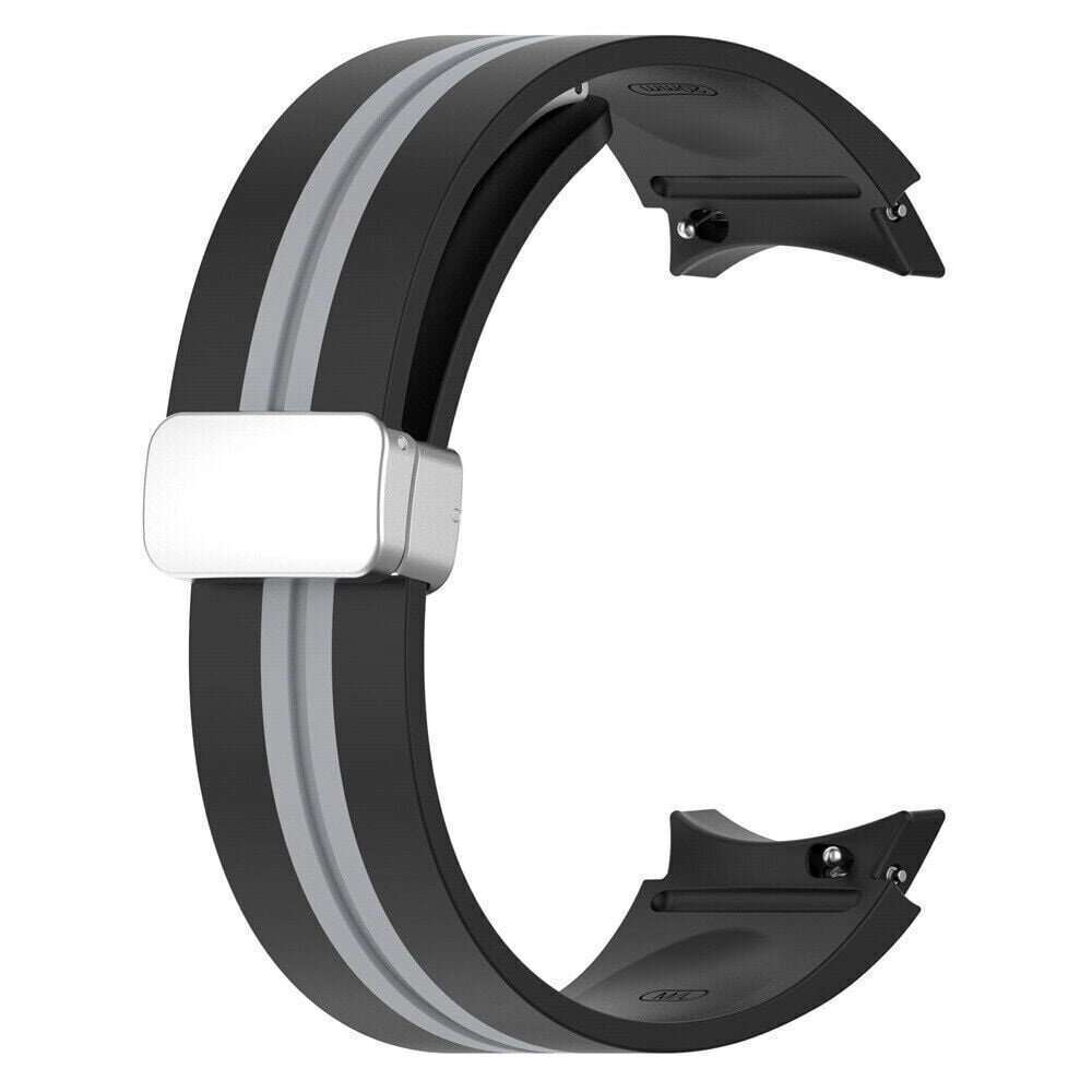 Strap-it® Strap-it Samsung Galaxy Watch FE magnetische sport band (zwart/grijs)