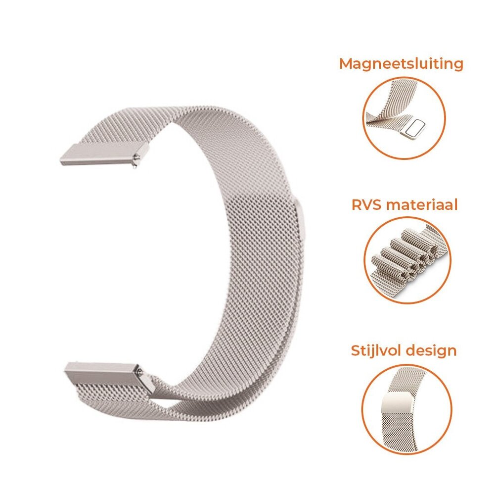 Strap-it® Strap-it Samsung Galaxy Watch FE Milanese band (sterrenlicht)