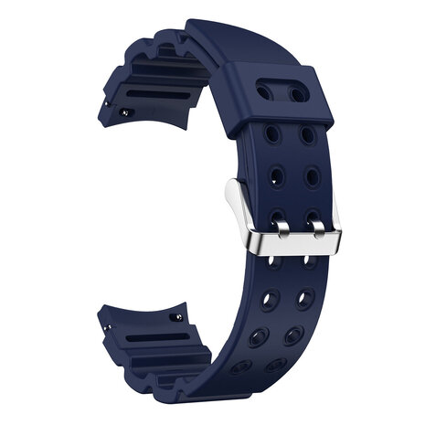 Strap-it® Strap-it Samsung Galaxy Watch FE silicone armor bandje (donkerblauw)