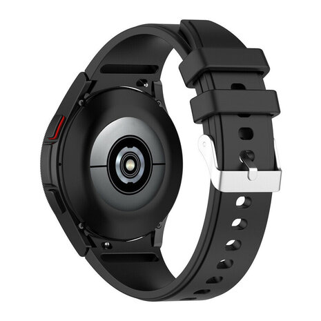 Strap-it® Strap-it Samsung Galaxy Watch FE siliconen band perfect fit (zwart)