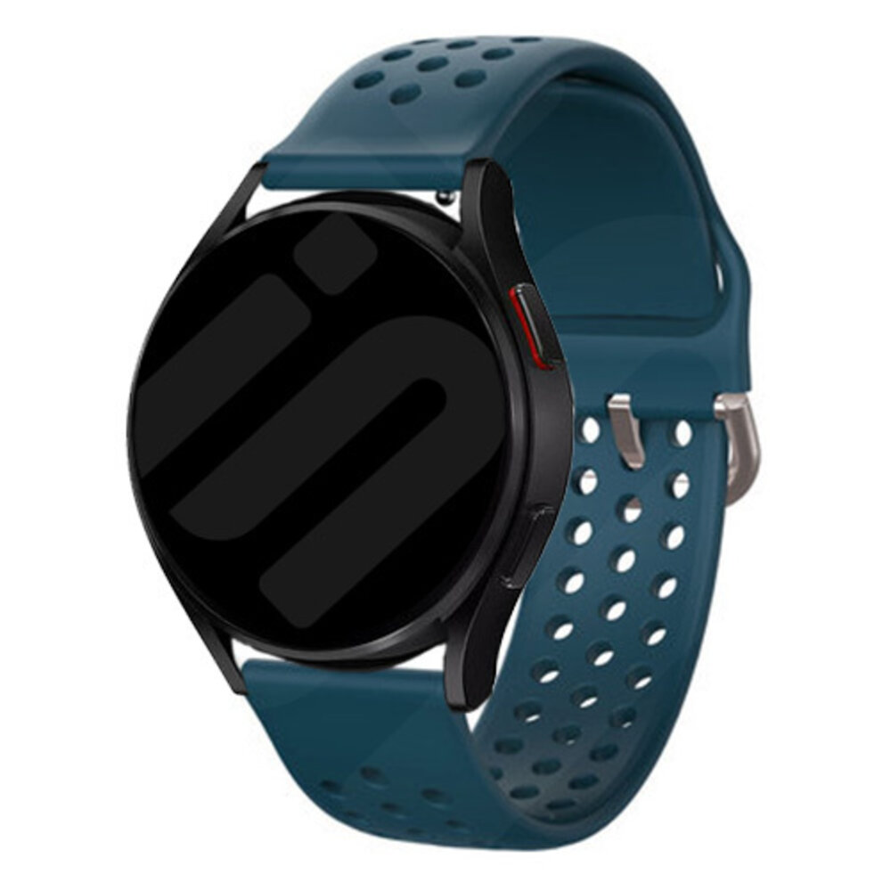Strap-it® Strap-it Samsung Galaxy Watch FE siliconen bandje met gaatjes (rock green)
