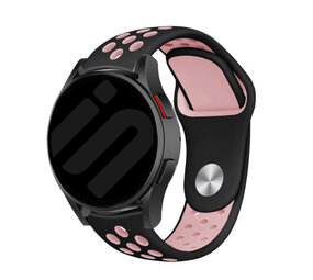 Strap-it® Samsung Galaxy Watch FE sport band (zwart/roze)