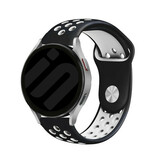 Strap-it® Samsung Galaxy Watch FE sport band (zwart/wit)