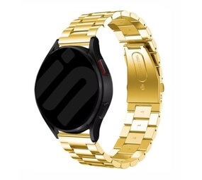 Strap-it® Samsung Galaxy Watch FE stalen band (goud) Strap-it® Samsung Galaxy Watch FE stalen band (goud)