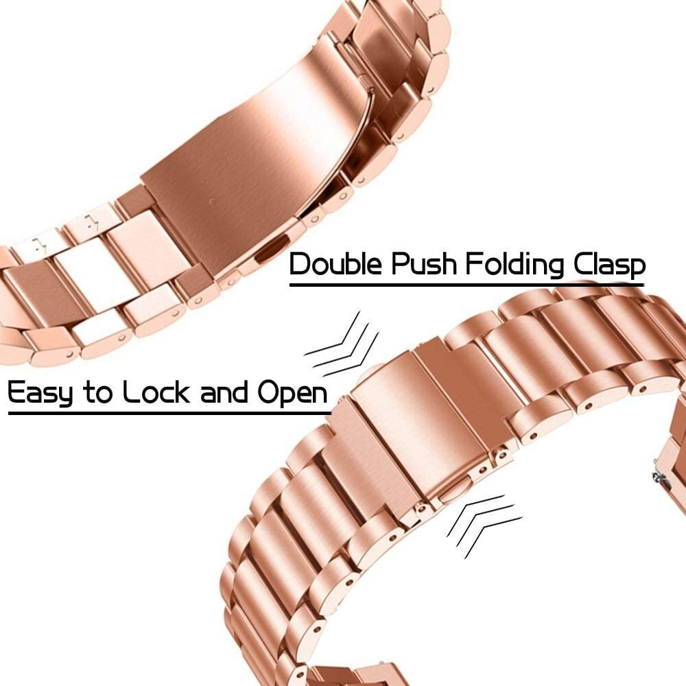 Strap-it® Strap-it Samsung Galaxy Watch FE stalen band (rosé goud)