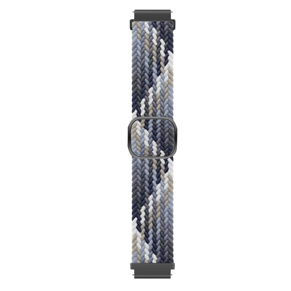 Strap-it® Strap-it Samsung Galaxy Watch FE verstelbaar geweven bandje (zwart/wit)