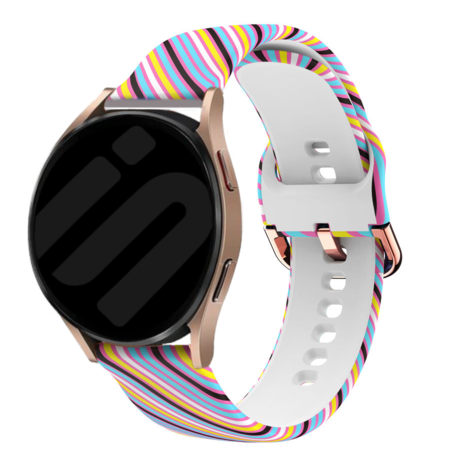 Strap-it® Strap-it Silly Stripes Samsung Galaxy Watch FE bandje Strap-it® Strap-it Silly Stripes Samsung Galaxy Watch FE bandje