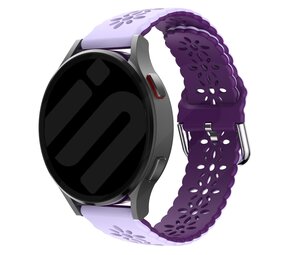 Strap-it® Samsung Galaxy Watch FE siliconen bandje met patroon (lila/paars)