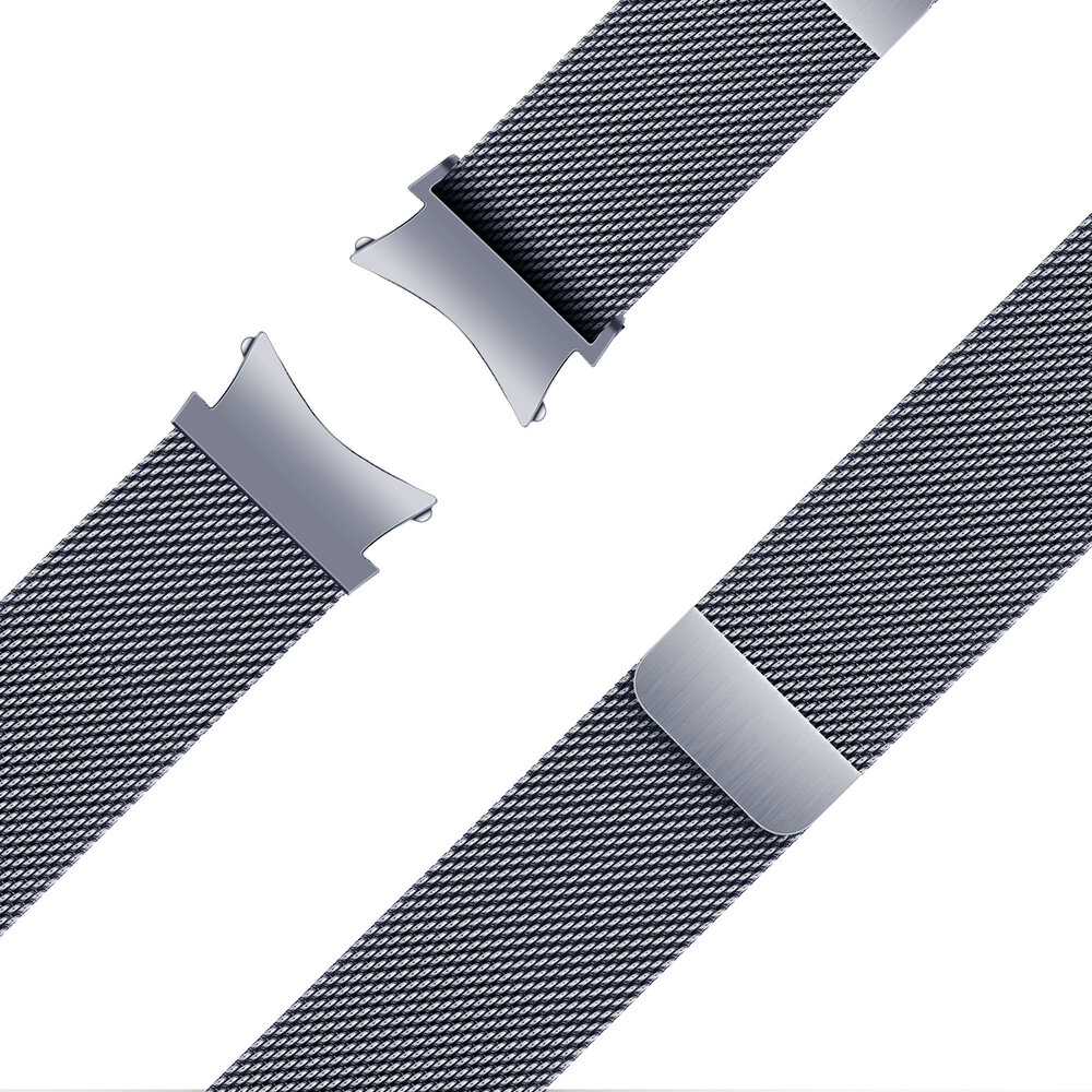 Bandz Bandz Samsung Galaxy Watch FE Milanese loop band (grijs)