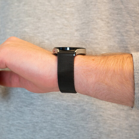 Bandz Bandz Samsung Galaxy Watch FE Milanese loop band (zwart)