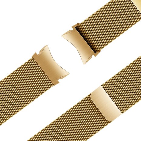 Bandz Bandz Samsung Galaxy Watch FE Milanese loop band (goud)
