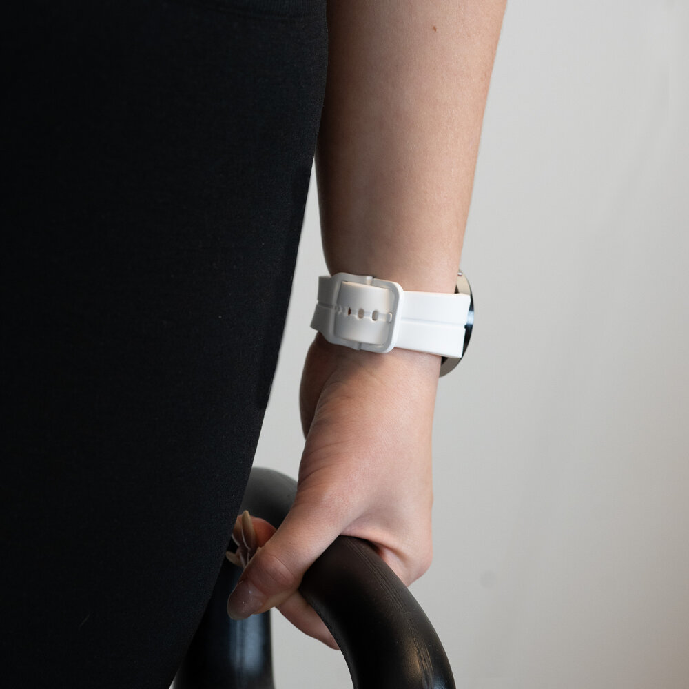 Bandz Bandz Samsung Galaxy Watch FE siliconen band 'Extreme' (wit)