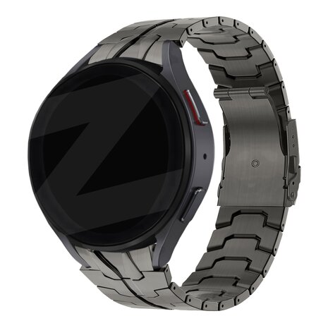 Bandz Bandz Samsung Galaxy Watch FE stalen band 'Iron' (grafiet)