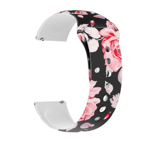 Bandz Bandz Samsung Galaxy Watch FE siliconen band 'Flowers'