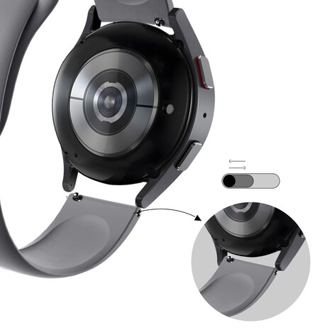 Bandz Bandz Samsung Galaxy Watch FE sport band 'Deluxe' (grijs)