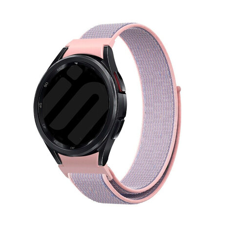 Strap-it® Strap-it Samsung Galaxy Watch FE 'One push' nylon band (roze)