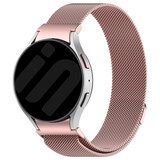 Strap-it® Samsung Galaxy Watch FE 'One push' Milanese band (roze)