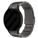 Strap-it® Samsung Galaxy Watch FE 'One push' luxe titanium band (grafiet)