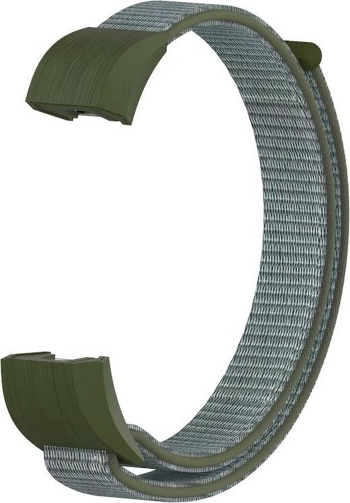 Strap-it® Strap-it Fitbit Alta / Alta HR nylon bandje (grijs-groen)