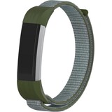 Strap-it® Fitbit Alta / Alta HR nylon bandje (grijs-groen)