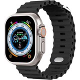 Strap-it® Apple Watch Ocean bandje met druksluiting (zwart)
