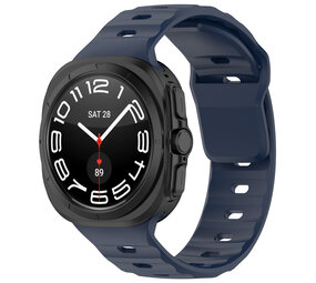 Strap-it® Samsung Galaxy Watch Ultra outdoor siliconen bandje (donkerblauw)