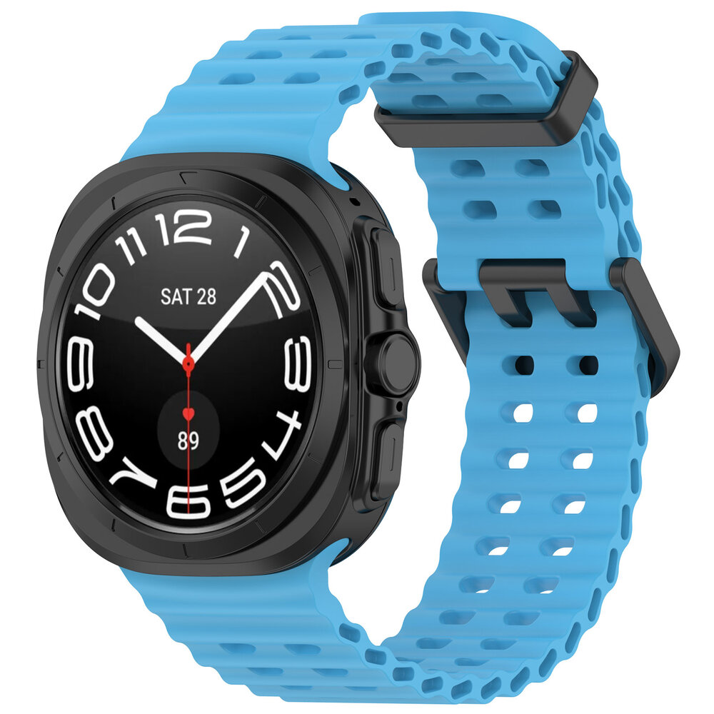 Strap-it® Strap-it Samsung Galaxy Watch Ultra Ocean bandje (lichtblauw)