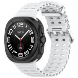 Strap-it® Samsung Galaxy Watch Ultra Ocean bandje (wit)