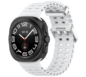 Strap-it® Samsung Galaxy Watch Ultra Ocean bandje (wit)