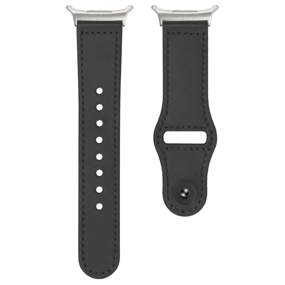 Strap-it® Strap-it Samsung Galaxy Watch Ultra leren band (zwart) Strap-it® Strap-it Samsung Galaxy Watch Ultra leren band (zwart)