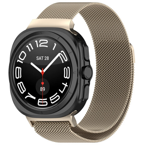Strap-it® Strap-it Samsung Galaxy Watch Ultra Milanese band (sterrenlicht)