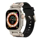 Strap-it® Strap-it Apple Watch 'Explorer' TPU band (zwart met titanium)