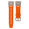 Strap-it® Strap-it Apple Watch 'Explorer' TPU band (oranje met titanium) Strap-it® Strap-it Apple Watch 'Explorer' TPU band (oranje met titanium)