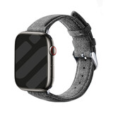 Strap-it® Apple Watch Alcantara bandje met gesp (grijs)
