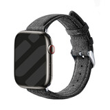 Strap-it® Apple Watch Alcantara bandje met gesp (zwart)
