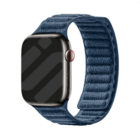 Apple Watch Alcantara bandje blauw kopen Smartwatchbanden