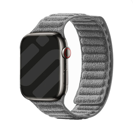 Strap-it® Strap-it Apple Watch Alcantara bandje (grijs)