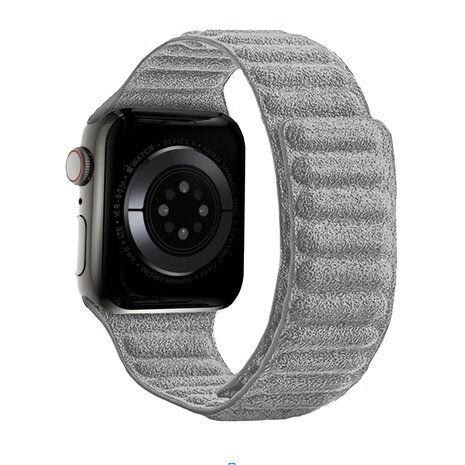 Strap-it® Strap-it Apple Watch Alcantara bandje (grijs)