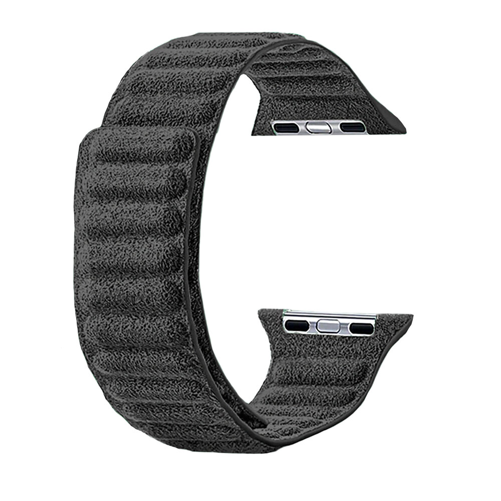 Strap-it® Strap-it Apple Watch Alcantara bandje (zwart)