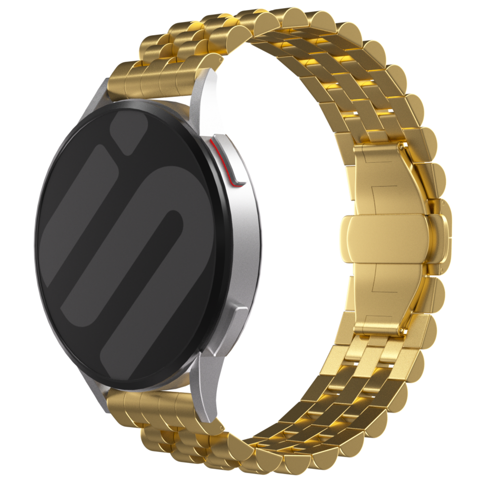 Strap-it® Strap-it Amazfit Bip Jubilee stalen band (goud)