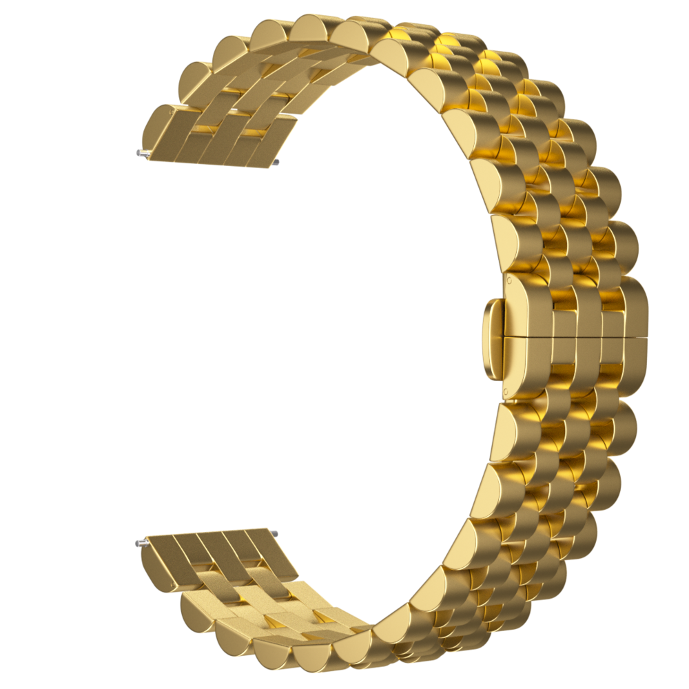 Strap-it® Strap-it Amazfit Bip Jubilee stalen band (goud)